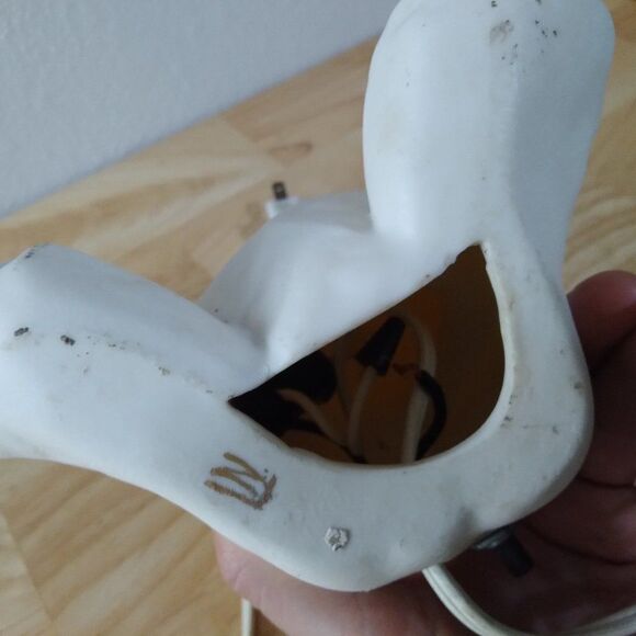 Vintage Teddy Bear Ceramic Lamp Nursery Kitsch Cute Creepy - Picture 5 of 6